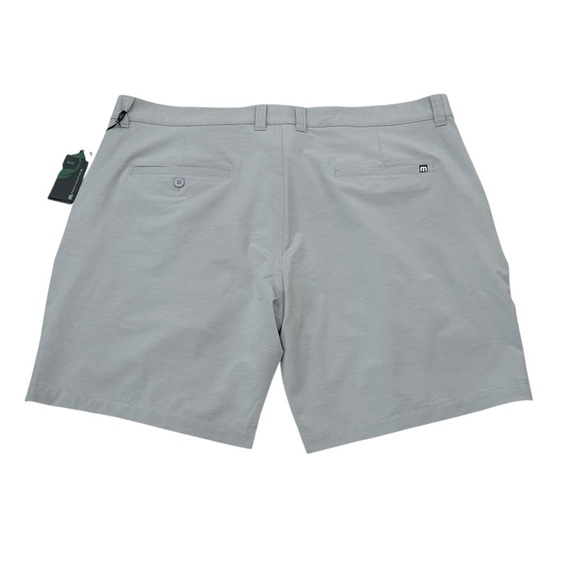Travis Mathew Tech Chino Shorts 8” SLEET Gray Solid NWT Golf Active Casual SZ 40 - Picture 9 of 11